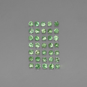 Gemme di Granato Tsavorite Cromo verde naturale da  ct, Taglio rotondo, VVS-VS