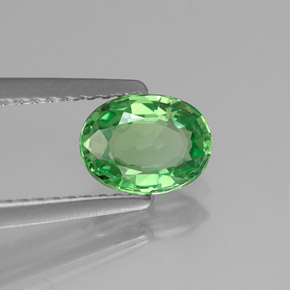 Granato tsavorite naturale verde da 0,89 ct, taglio ovale, VS