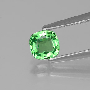 Granato tsavorite naturale verde da 0,44 ct, taglio a cuscino, VVS-VS