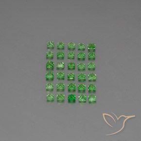 Gemme di Granato Tsavorite Verde medio naturale da 2.38 ct, Quadrato, VVS-VS