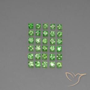 2.66ctw Naturale Verde acceso Granato Tsavorite, Quadrato, VVS-VS