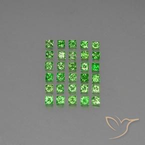 2.42ctw Naturale Verde brillante Granato Tsavorite, Quadrato, VVS-VS