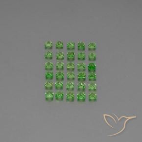 Gemme di Granato Tsavorite Verde brillante naturale da 2.42 ct, Quadrato, VVS-VS