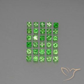 2.77ctw Naturale Verde acceso Granato Tsavorite, Quadrato, VVS-VS
