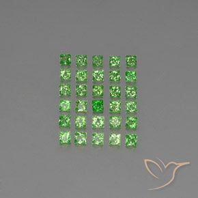 2.74ctw Naturale Verde acceso Granato Tsavorite, Quadrato, VVS-VS