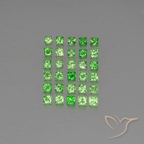 2.96ctw Naturale Verde elettrico Granato Tsavorite, Quadrato, VVS-VS