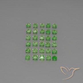 Gemme di Granato Tsavorite Verde medio naturale da 2.70 ct, Quadrato, VVS-VS
