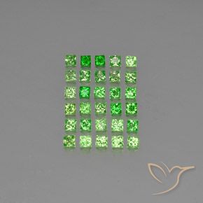 2.61ctw Naturale Verde brillante Granato Tsavorite, Quadrato, VVS-VS