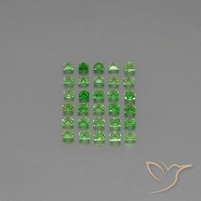 Gemme di Granato Tsavorite Verde brillante naturale da 2.61 ct, Quadrato, VVS-VS