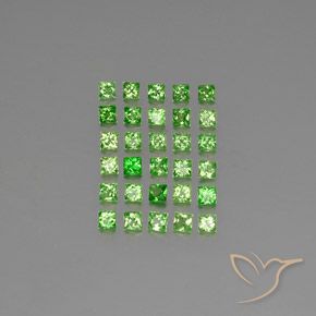 2.54ctw Naturale Verde brillante Granato Tsavorite, Quadrato, VVS-VS