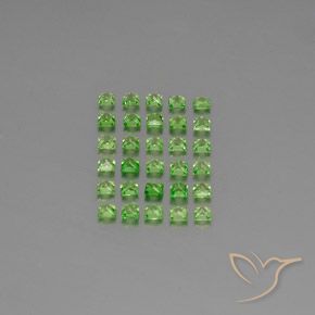 Gemme di Granato Tsavorite Verde brillante naturale da 2.54 ct, Quadrato, VVS-VS