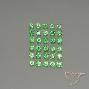 2.57ctw Naturale Verde brillante Granato Tsavorite, Quadrato, VVS-VS