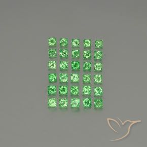 2.80ctw Naturale Verde medio Granato Tsavorite, Quadrato, VVS-VS