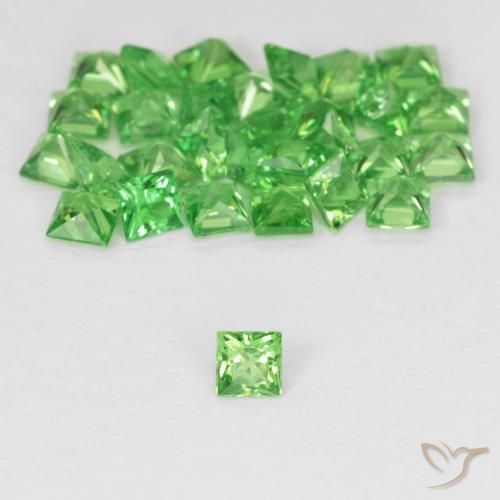 2.41ctw Naturale Verde brillante Granato Tsavorite, Quadrato, VVS-VS, Photo A