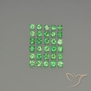 2.79ctw Naturale Verde elettrico Granato Tsavorite, Quadrato, VVS-VS