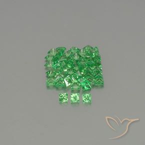 Gemme di Granato Tsavorite Verde brillante naturale da 2.37 ct, Quadrato, VVS-VS