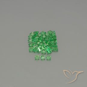 Gemme di Granato Tsavorite Verde brillante naturale da 2.37 ct, Quadrato, VVS-VS