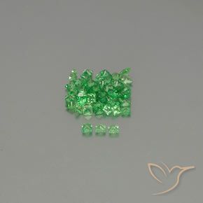 Gemme di Granato Tsavorite Verde elettrico naturale da 2.13 ct, Quadrato, VVS-VS