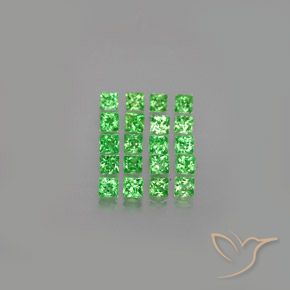 1.31ctw Naturale Verde elettrico Granato Tsavorite, Quadrato, VVS-VS
