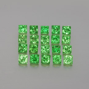 Granato tsavorite naturale verde da  ct, quadrato, VVS-VS