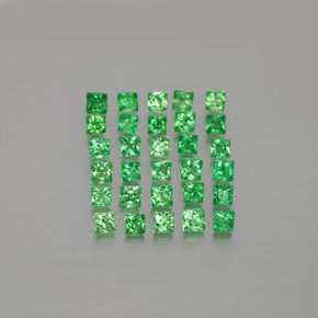 Granato tsavorite naturale verde da 1,62 ct, quadrato, VVS-VS