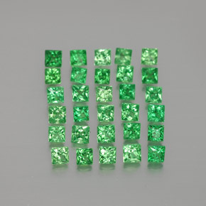 Granato tsavorite naturale verde da 1,62 ct, quadrato, VVS-VS