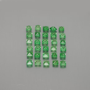 Granato tsavorite naturale verde da 1,62 ct, quadrato, VVS-VS