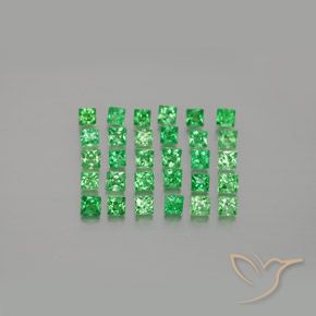 1.73ctw Naturale Verde brillante Granato Tsavorite, Quadrato, VVS-VS