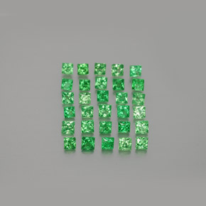 Granato tsavorite naturale verde da 2,05 ct, quadrato, VVS-VS