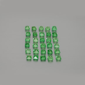 Granato tsavorite naturale verde da 2,05 ct, quadrato, VVS-VS