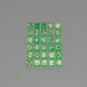 Gemme di Granato Tsavorite Verde medio naturale da 1.42 ct, Quadrato, VVS-VS