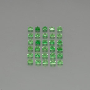 Gemme di Granato Tsavorite Verde medio naturale da 1.42 ct, Quadrato, VVS-VS