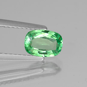 Granato tsavorite naturale verde da 0,84 ct, taglio a cuscino, VVS-VS