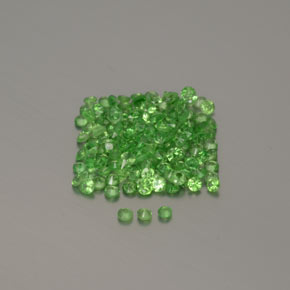 Granato tsavorite naturale verde vivo da 1,35 ct, taglio rotondo, VVS-VS