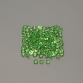 Gemme di Granato Tsavorite Verde acceso naturale da 1.34 ct, Taglio rotondo, VVS-VS