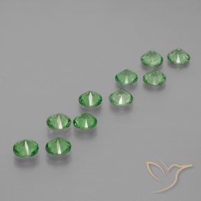 Gemme di Granato Tsavorite Verde brillante naturale da 1.91 ct, Rotondo, VS