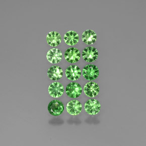 Granato tsavorite naturale verde da 1,97 ct, taglio rotondo, VS