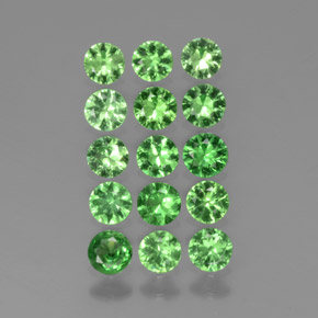 Granato tsavorite naturale verde da 1,97 ct, taglio rotondo, VS