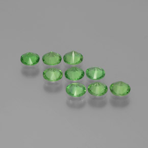 Gemme di Granato Tsavorite Verde brillante naturale da 1.99 ct, Taglio rotondo, VS