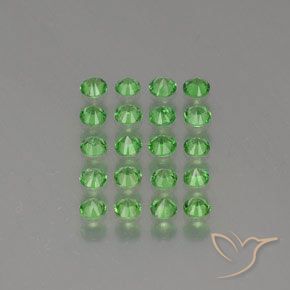 Gemme di Granato Tsavorite Verde elettrico naturale da 2.24 ct, Taglio rotondo, VS