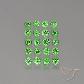 Granato tsavorite naturale verde da 2,36 ct, taglio rotondo, VVS-VS