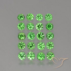 Granato tsavorite naturale verde da 2,36 ct, taglio rotondo, VVS-VS