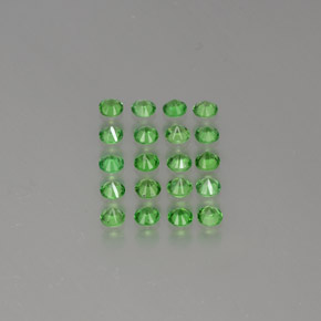Gemme di Granato Tsavorite Verde medio naturale da 1.76 ct, Taglio rotondo, VVS-VS