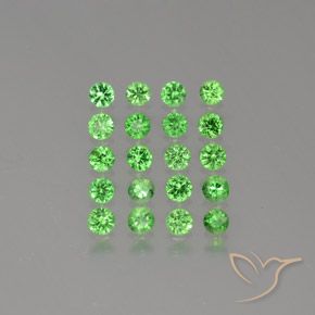 Granato tsavorite naturale verde da 2,11 ct, taglio rotondo, VS