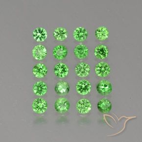 Granato tsavorite naturale verde da 2,11 ct, taglio rotondo, VS