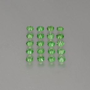 Gemme di Granato Tsavorite Verde medio naturale da 2.00 ct, Taglio rotondo, VVS-VS