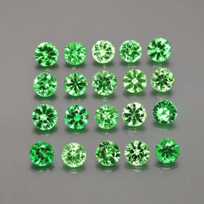 Granato tsavorite naturale verde da 2,41 ct, taglio rotondo, VS