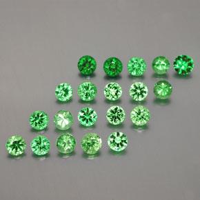 Granato tsavorite naturale verde da 2,38 ct, taglio rotondo, VS