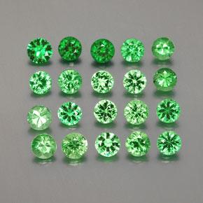 Granato tsavorite naturale verde da 2,38 ct, taglio rotondo, VS