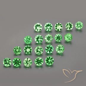 Granato tsavorite naturale verde da 2,71 ct, taglio rotondo, VS